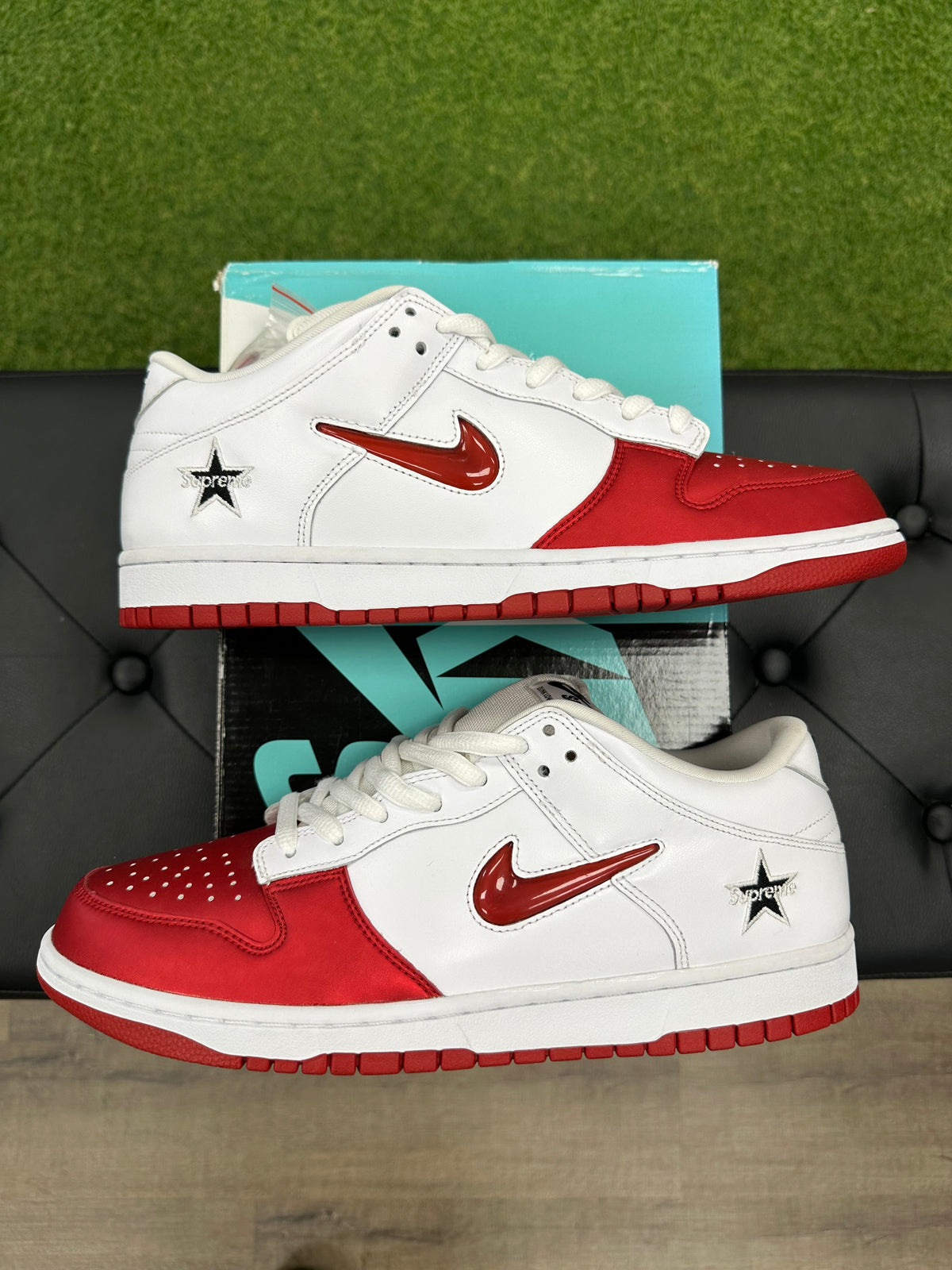 Nike SB Dunk Low Supreme Jewel Swoosh Red