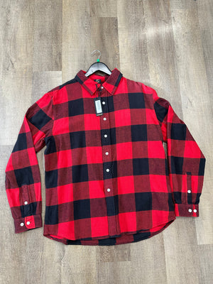 OVO Buffalo Plaid Flannel Shirt Red