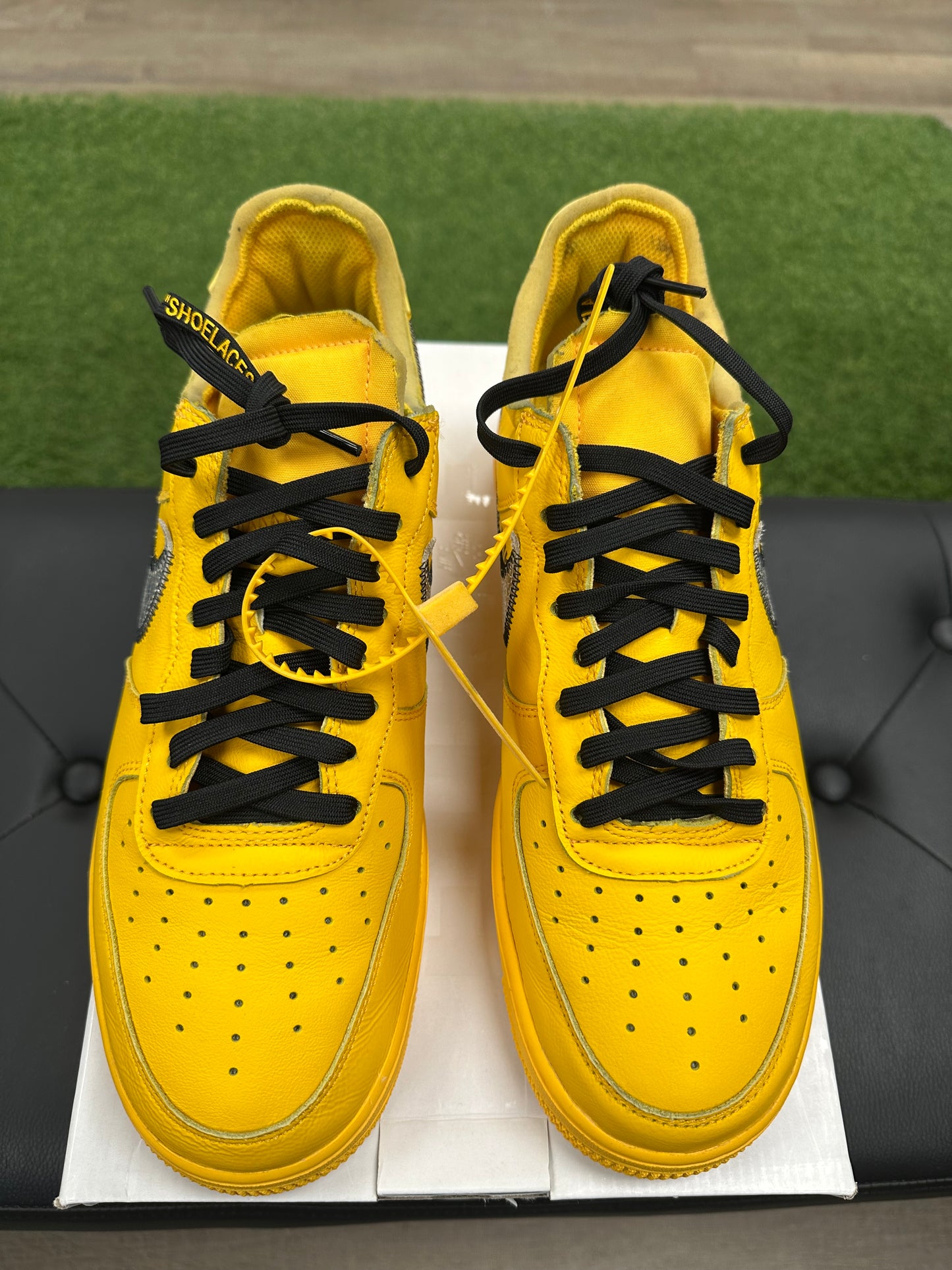 Nike Air Force 1 Low Off-White ICA University Gold - Mens (U9.5)