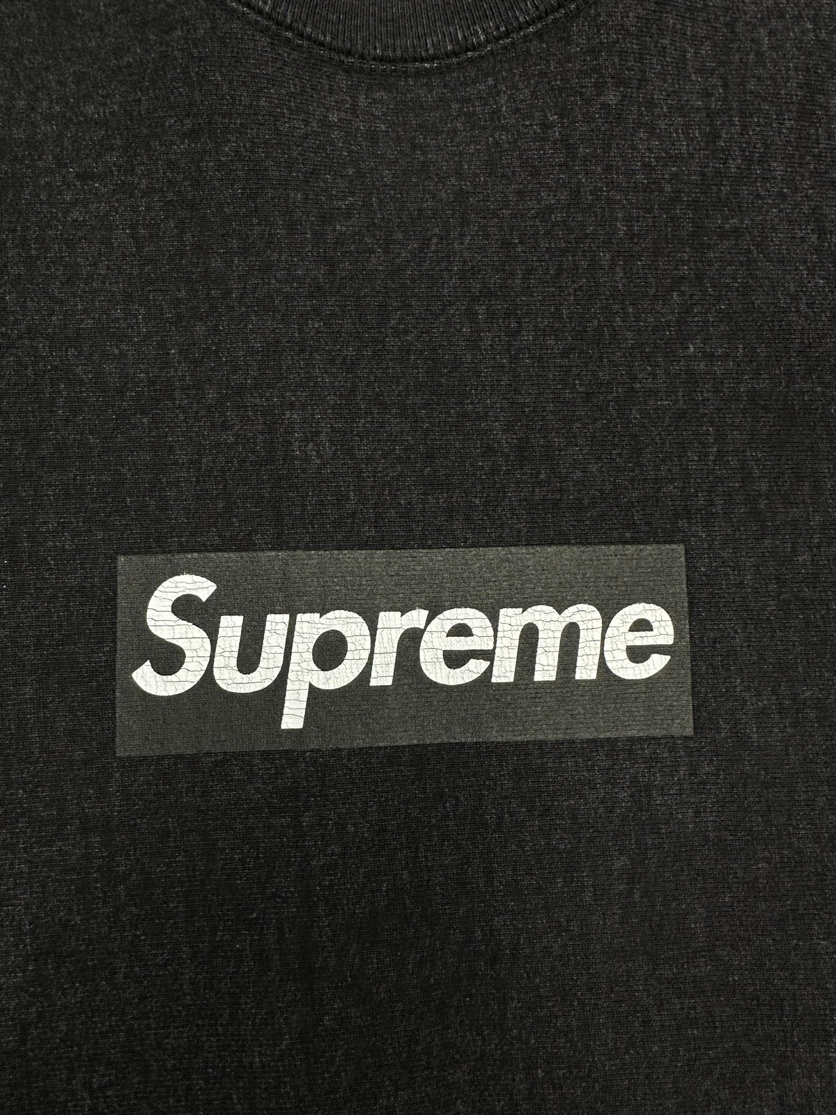 Supreme Washed Box Logo Crewneck Black