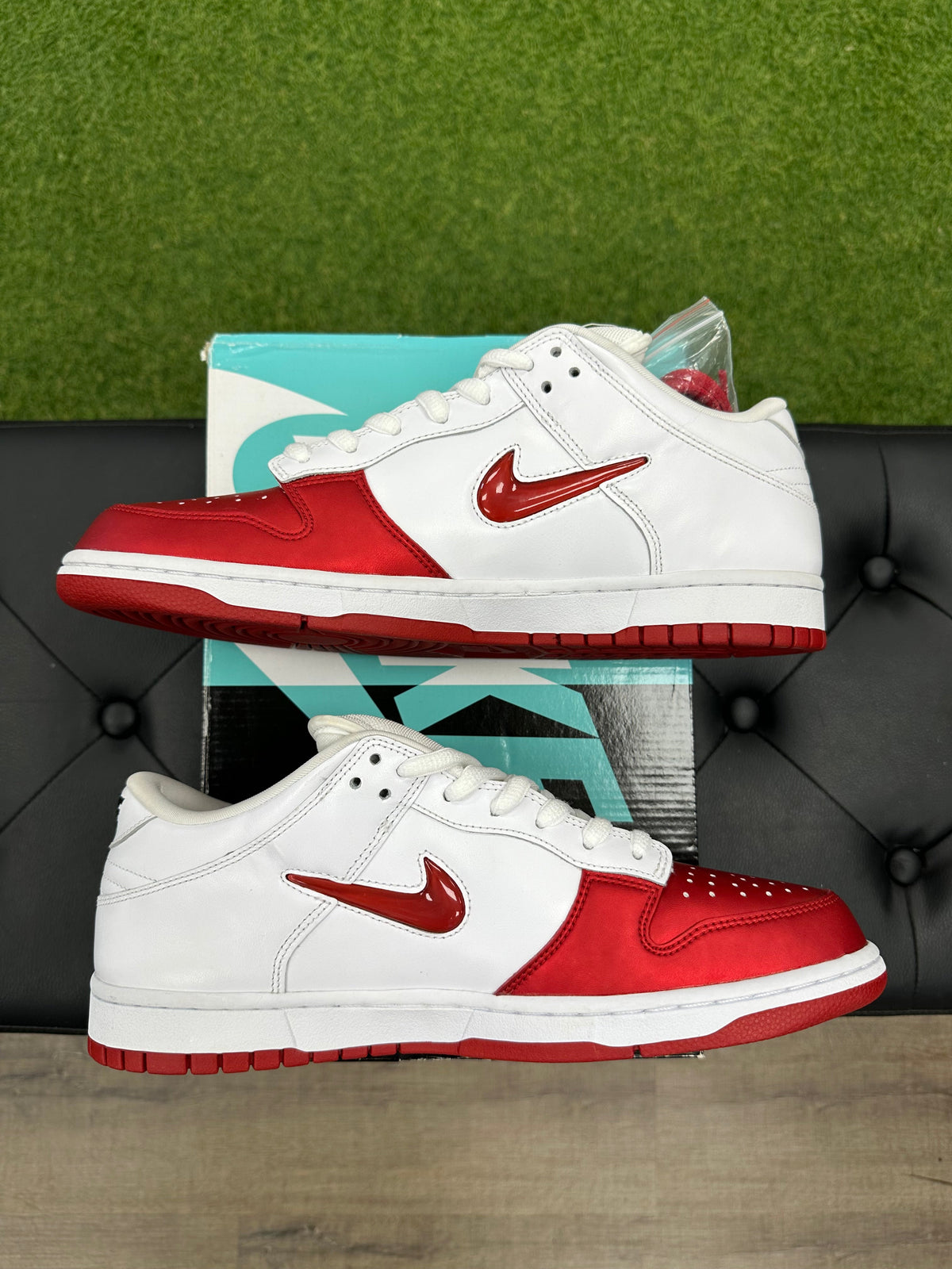Nike SB Dunk Low Supreme Jewel Swoosh Red
