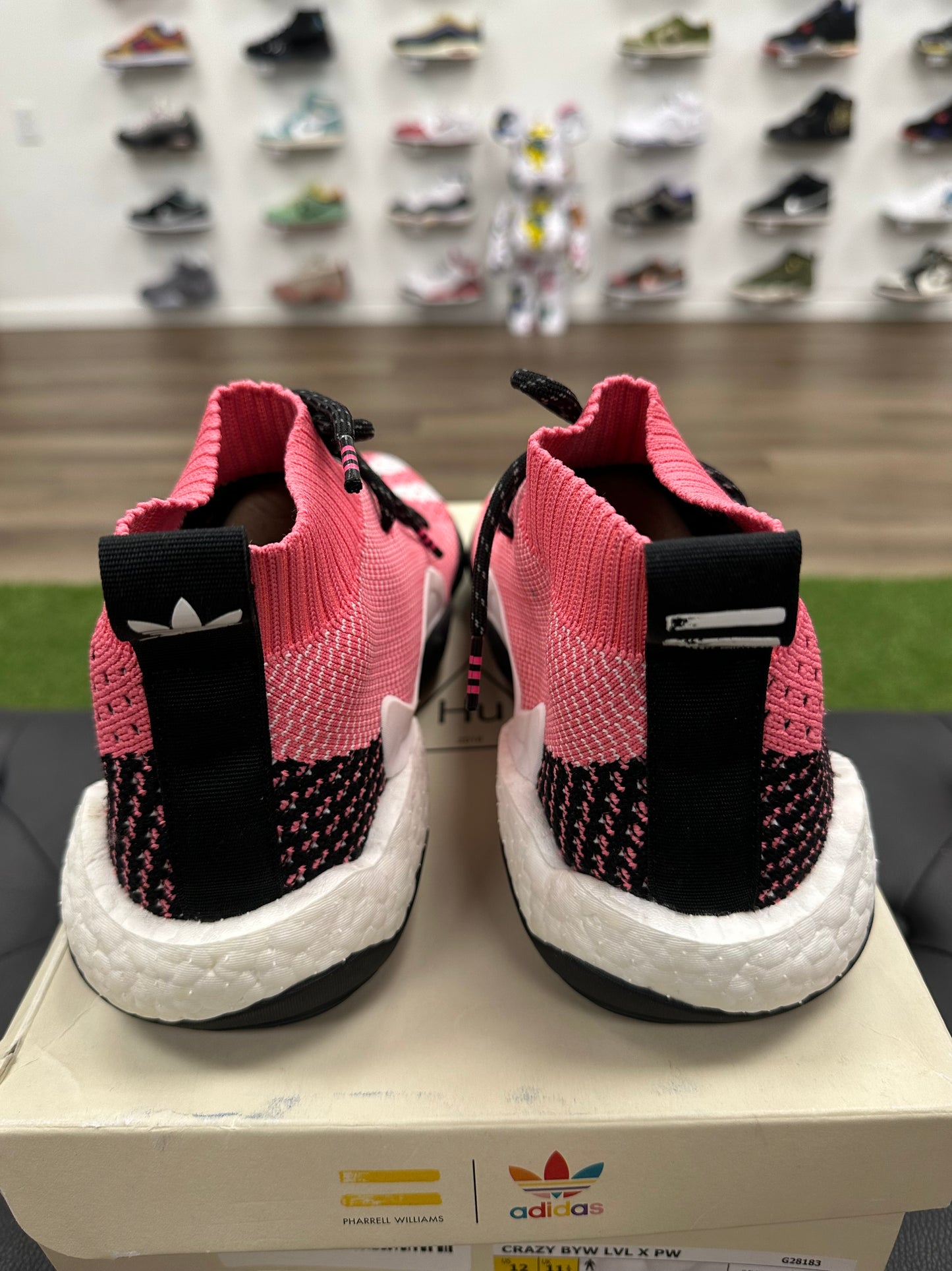 adidas Crazy BYW LVL X Pharrell Ambition Pink - Size 12 (U)