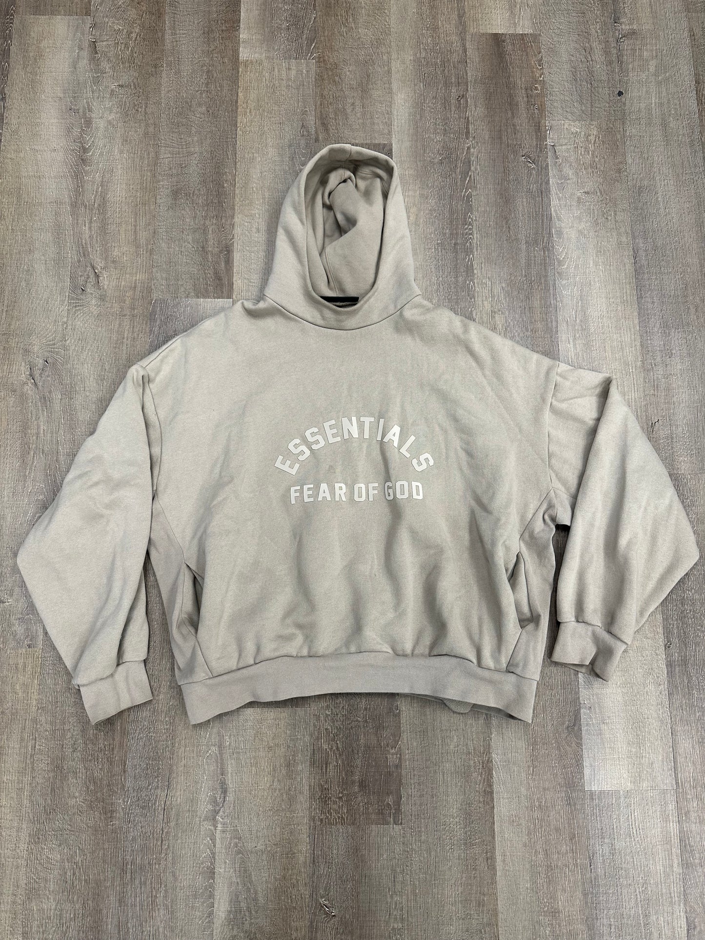 Fear of God Essentials Beige Hoodie - Size XL (U)