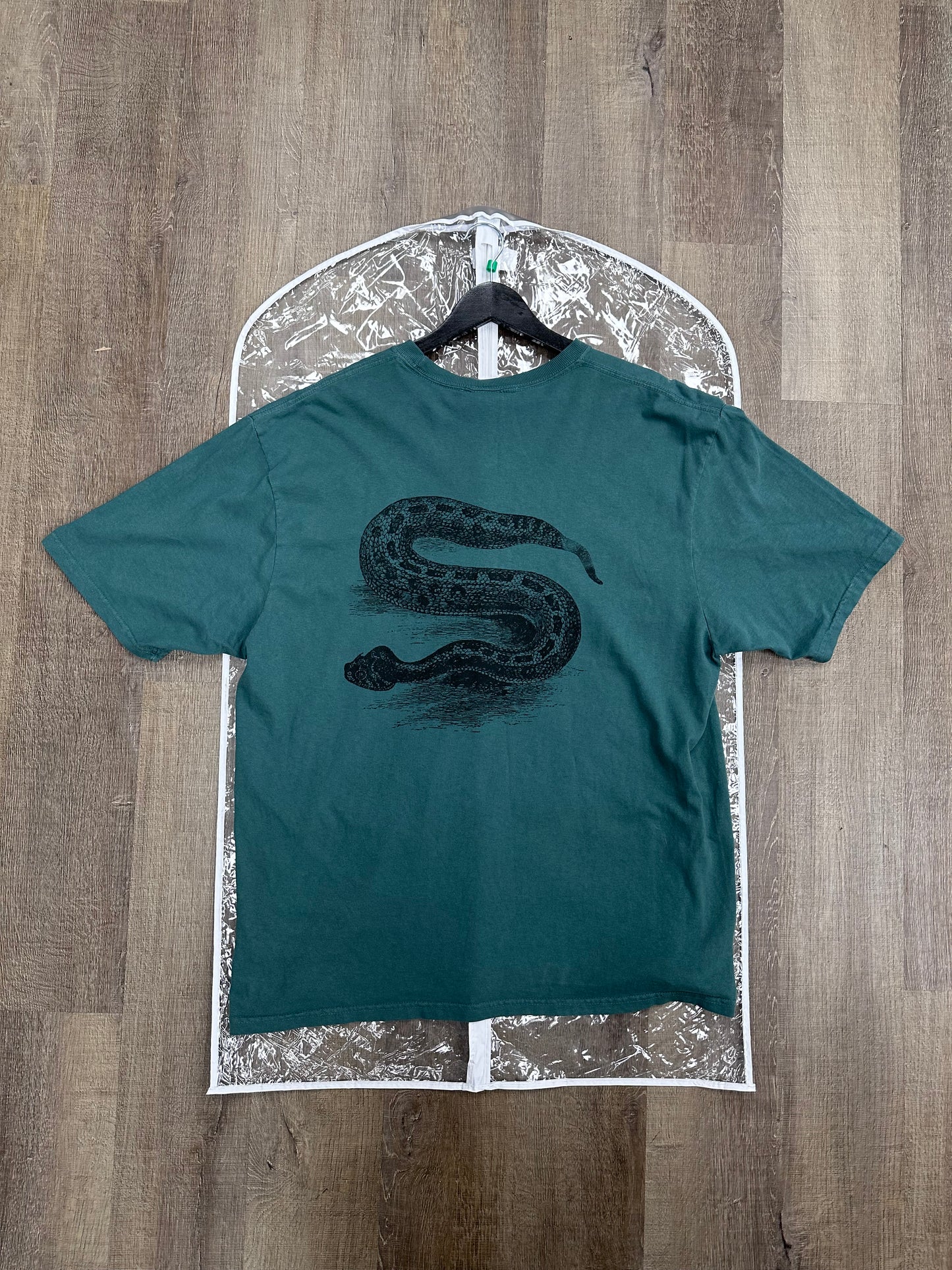 Stussy Snake T-Shirt Green - Size XL (U)