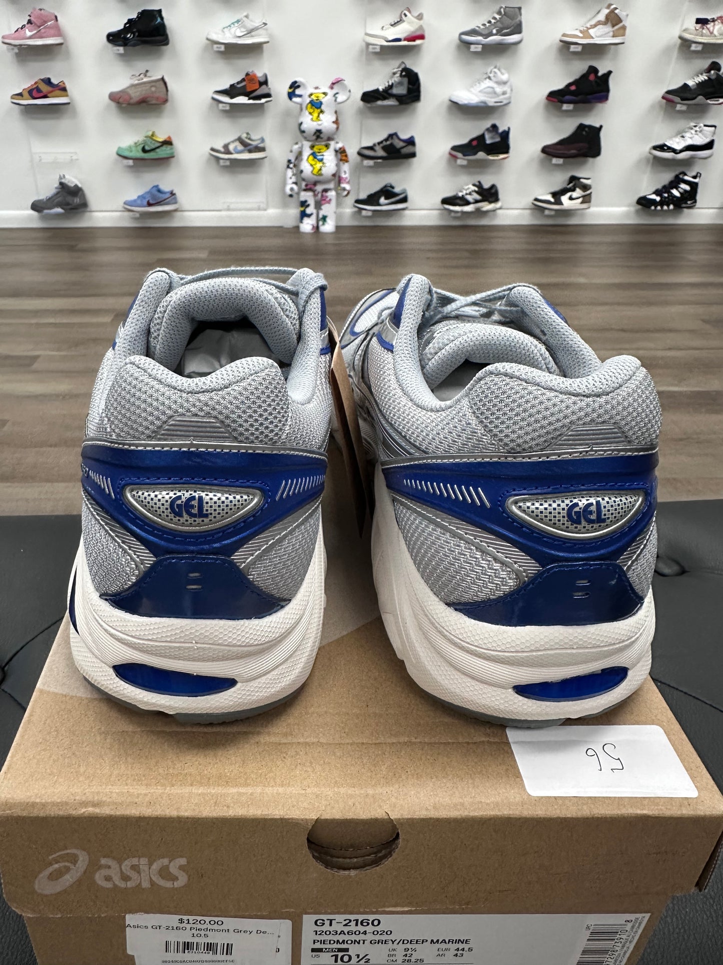 ASICS GT-2160 Piedmont Grey Deep Marine - Size 10.5