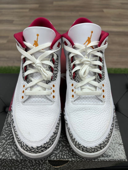 Jordan 3 Retro Cardinal Red - Size 12 (U)