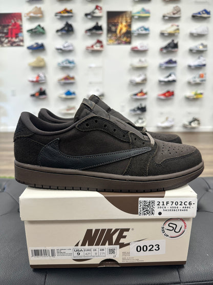 Jordan 1 Retro Low OG SP Travis Scott Velvet Brown - Size 9