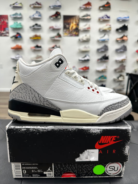 Jordan 3 Retro White Cement Reimagined - Size 9 (U)