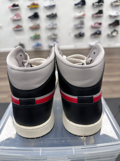 Jordan 1 Mid Black College Grey Gym Red - Size 10.5 (U)