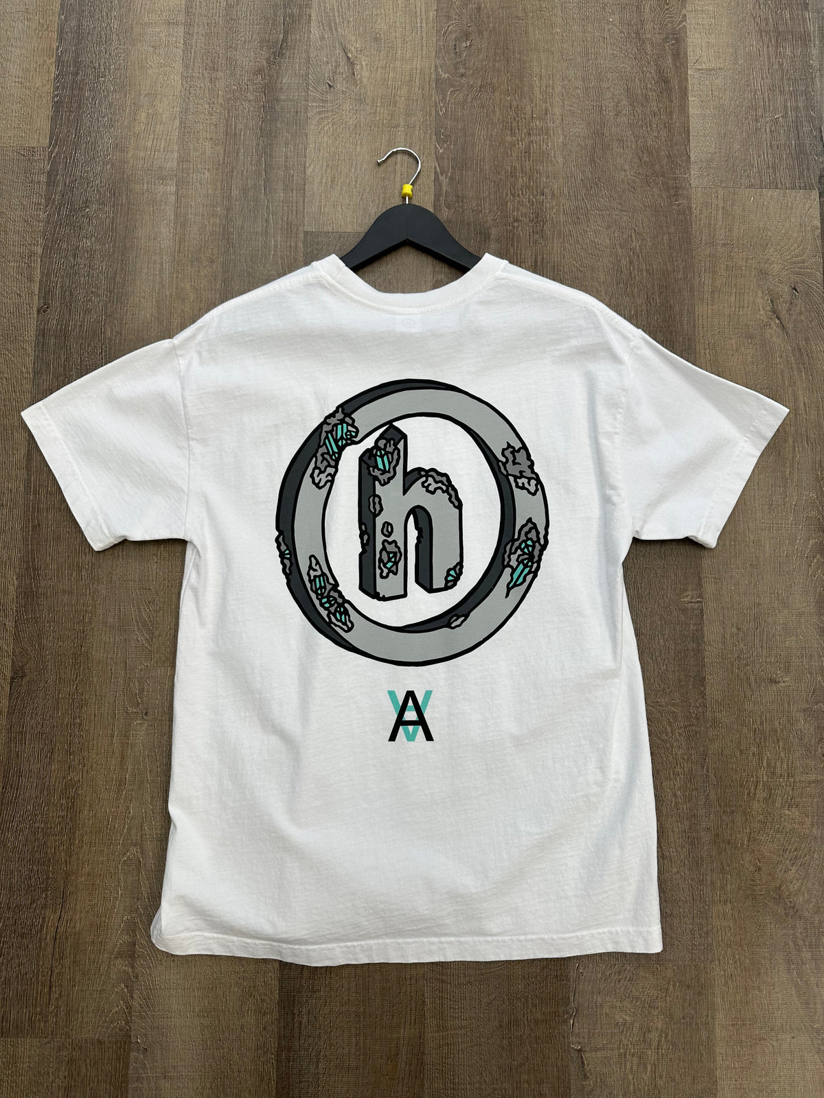 Hidden x Daniel Arsham Eroded H Logo Tee White