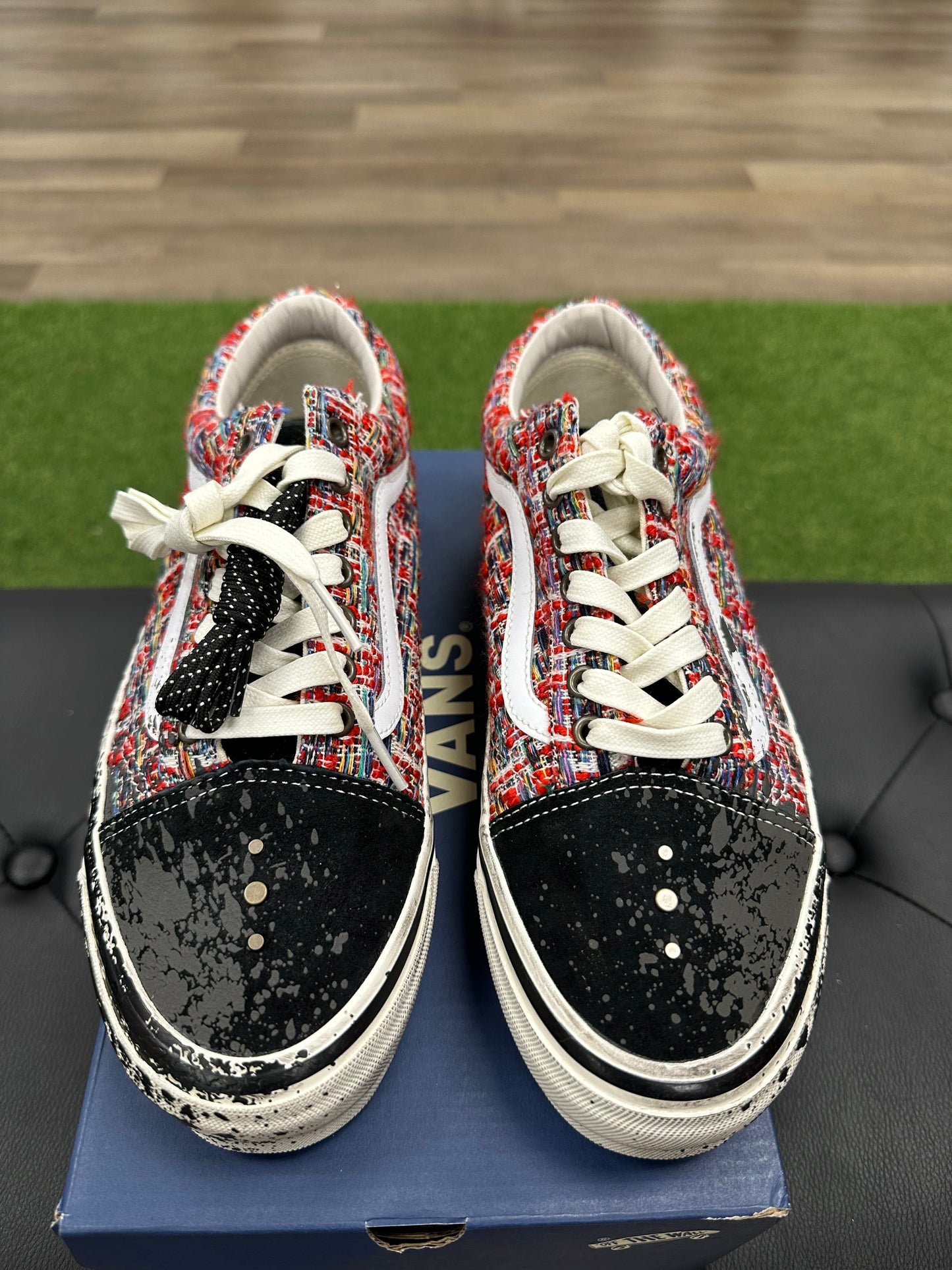 Vans Premium Old Skool Charms Red Black - Size 8