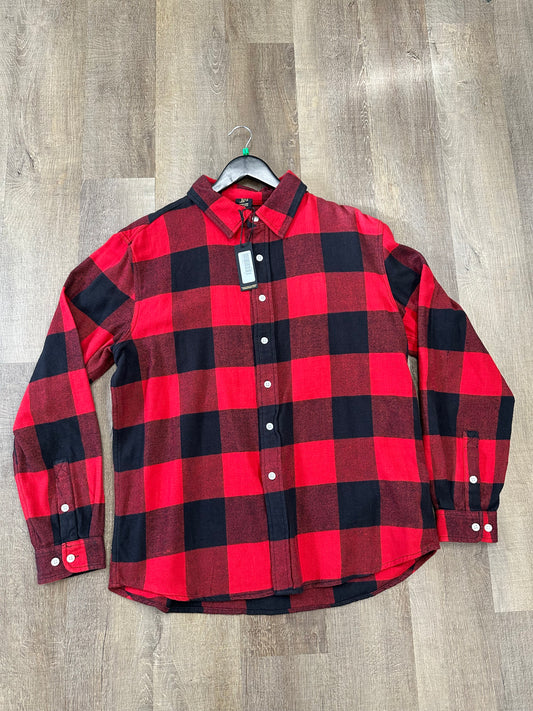 OVO Buffalo Plaid Flannel Shirt Red - Mens