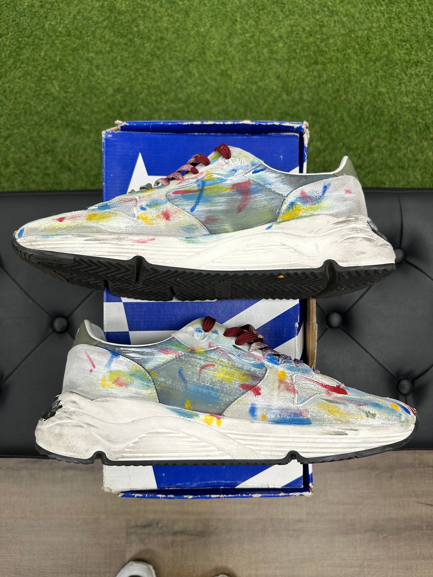 Golden Goose Running Sole Sneaker Paint Drip - Size 12 (U)