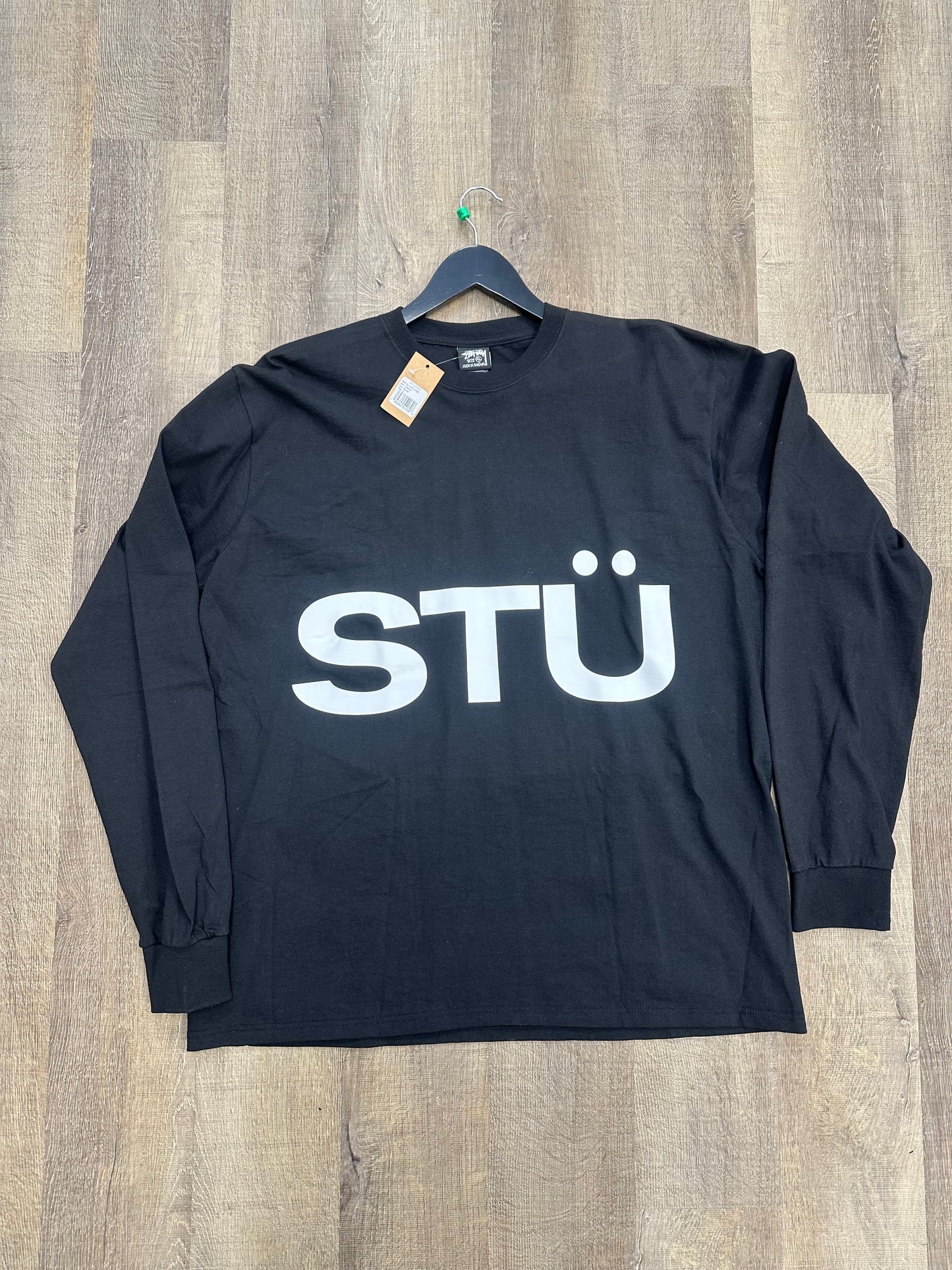 Stüssy All Caps LS Tee Black - Size XL