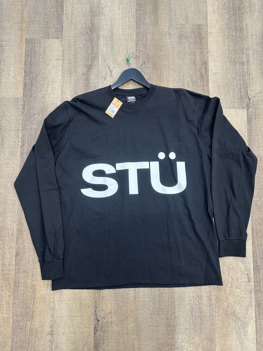 Stüssy All Caps LS Tee Black - Size XL