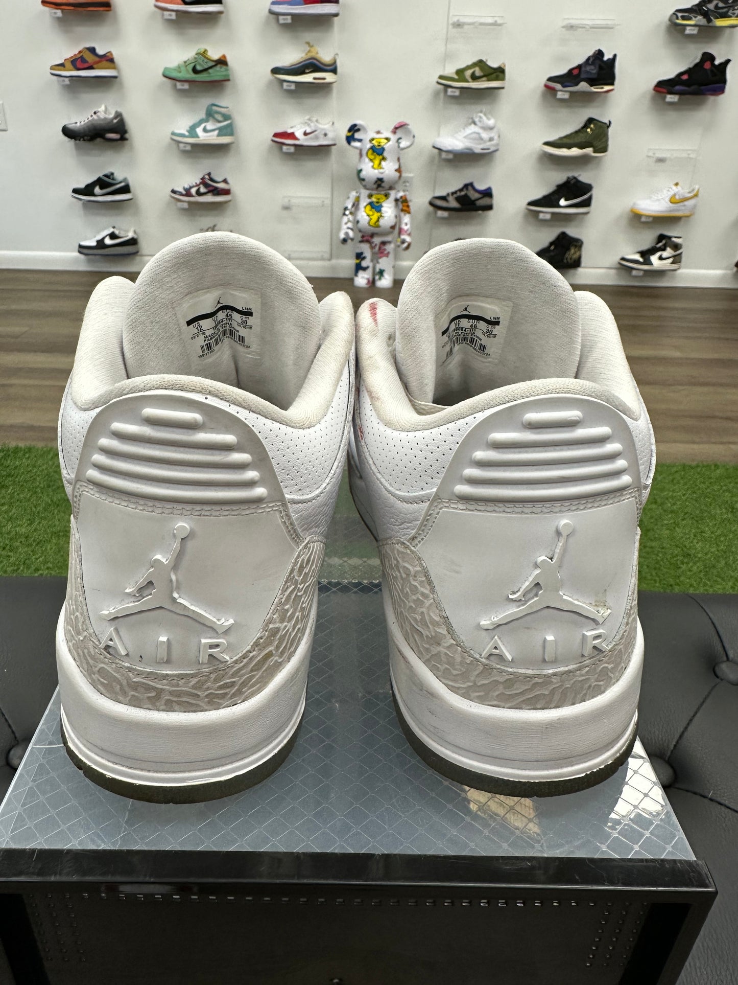 Jordan 3 Retro Pure White (2018) - Size 12 (U)