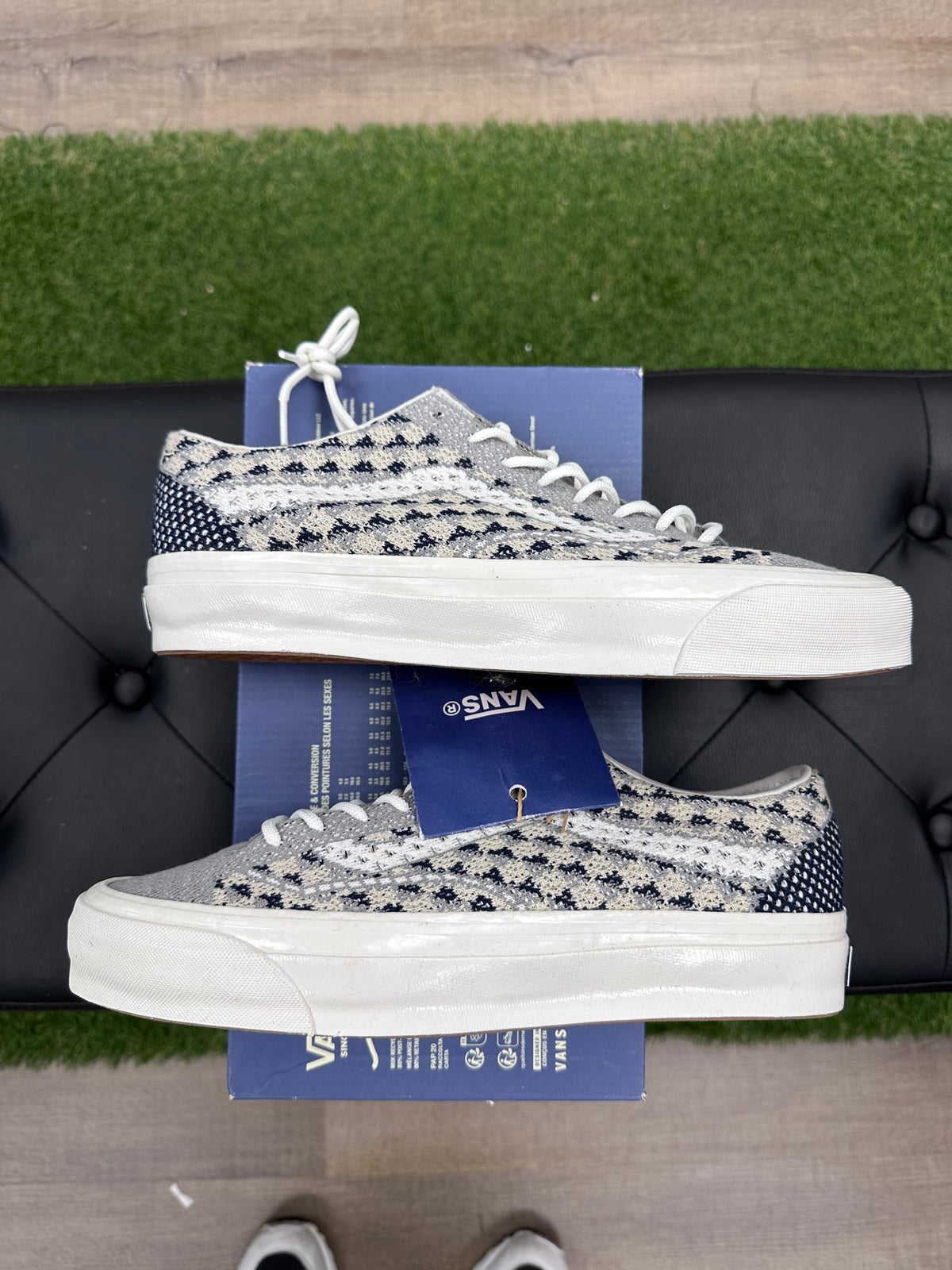 Vans LX Old Skool 36 EK Geo Check Gray - Size 11