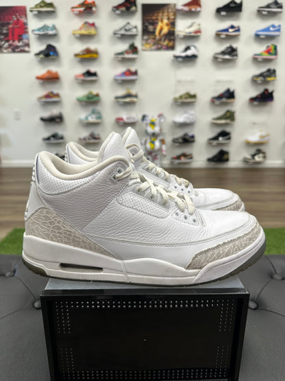 Jordan 3 Retro Pure White (2018) - Size 12 (U)