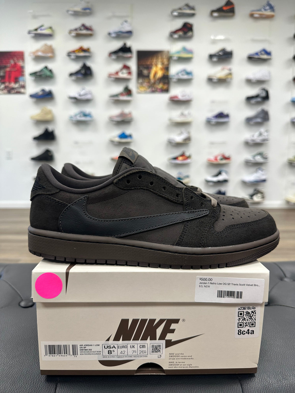 Jordan 1 Retro Low OG SP Travis Scott Velvet Brown