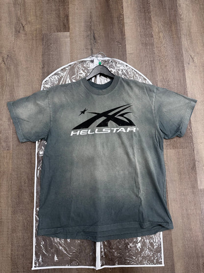 Hellstar Gel Sport Logo T-shirt Grey - Size XL (U)
