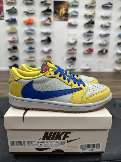 Jordan 1 Retro Low OG SP Travis Scott Canary (Women's) - Size 6W (U)