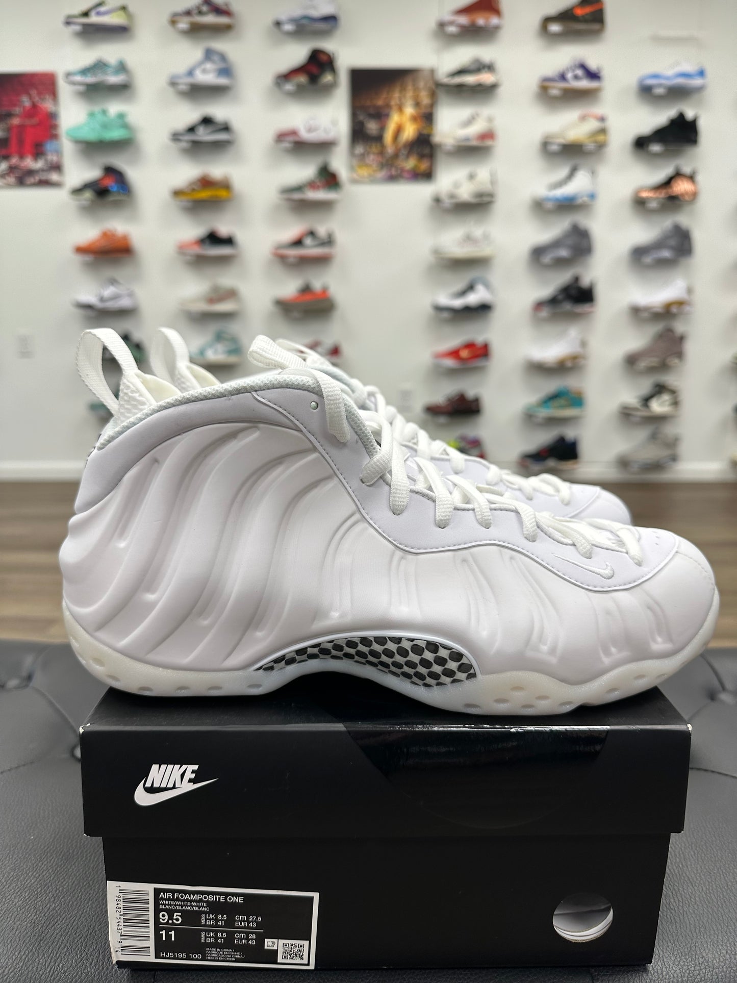 Nike Air Foamposite One Triple White - Size 9.5