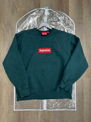 Supreme Box Logo Crewneck (FW22) Dark Pine - Size Large (U)