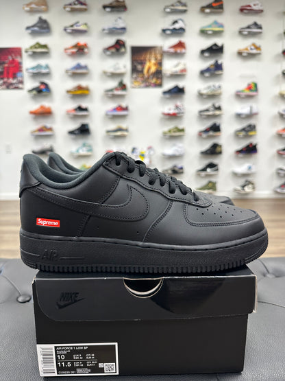 Nike Air Force 1 Low Supreme Black - Size 10