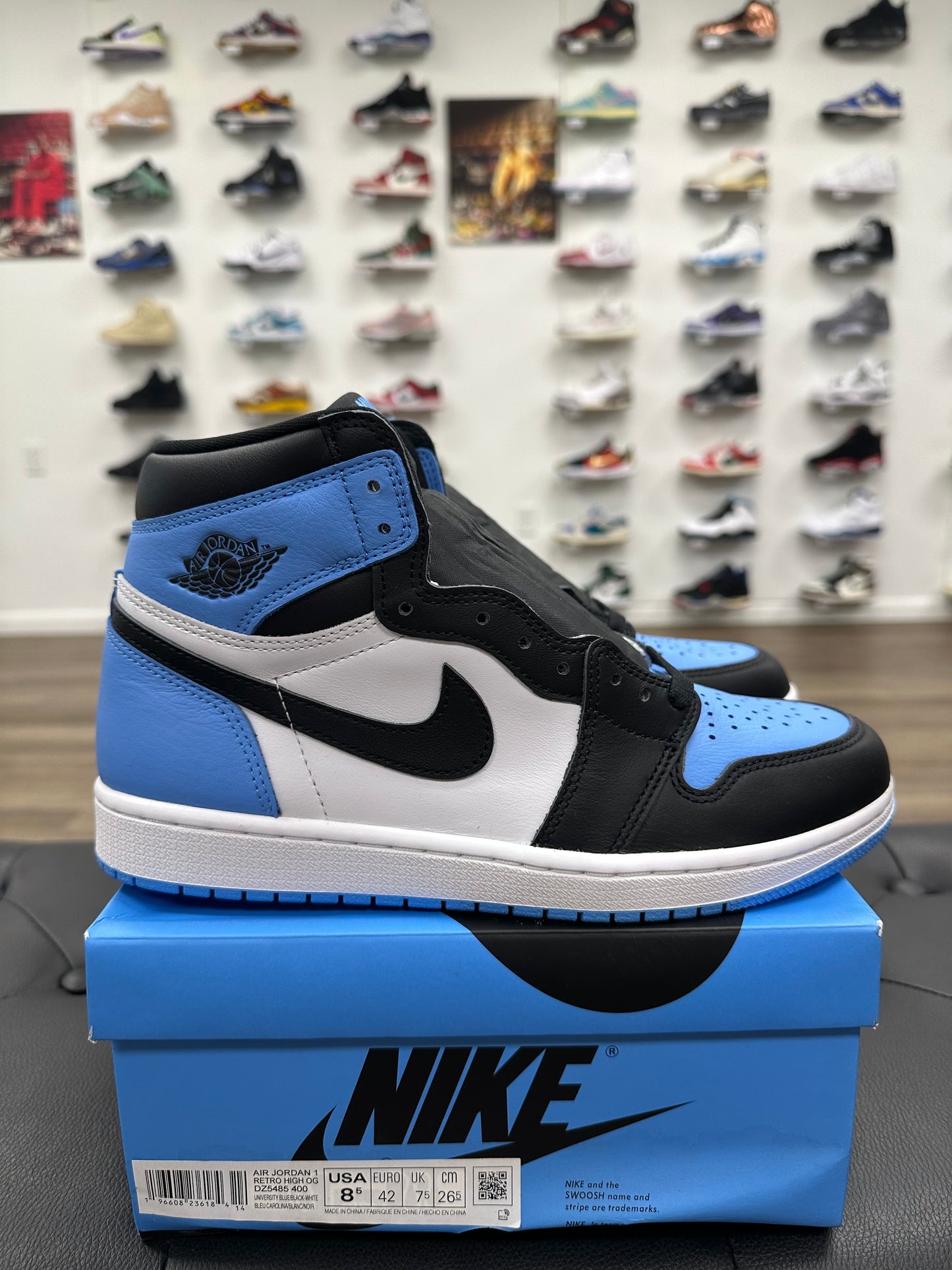 Jordan 1 Retro High OG UNC Toe - Size 8.5