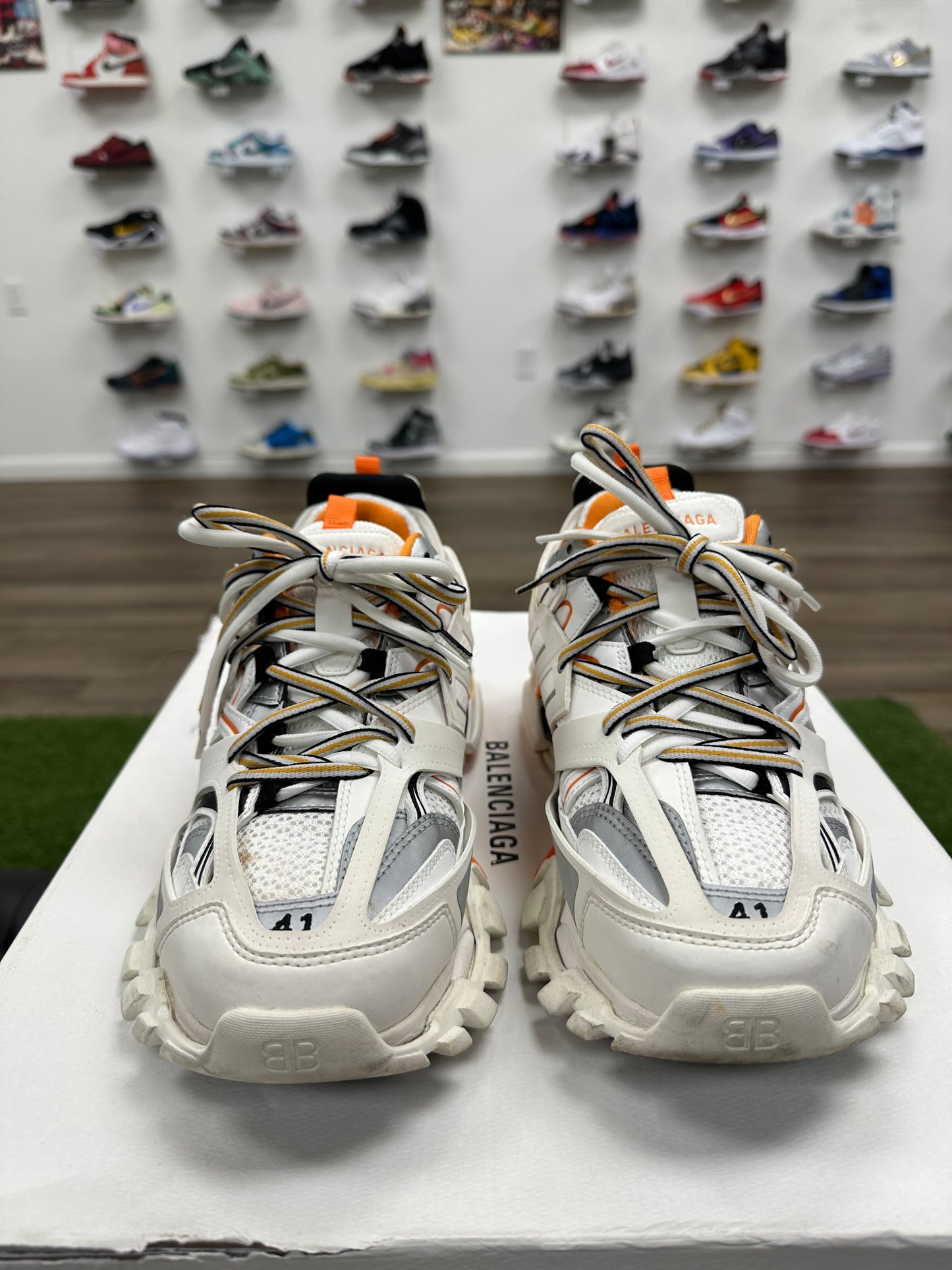 Balenciaga Track White Orange - Mens (U8)
