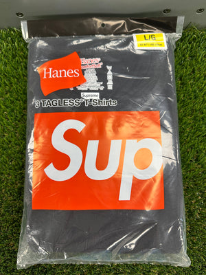 Supreme Hanes Tagless Tee (3 Pack) Black - Large