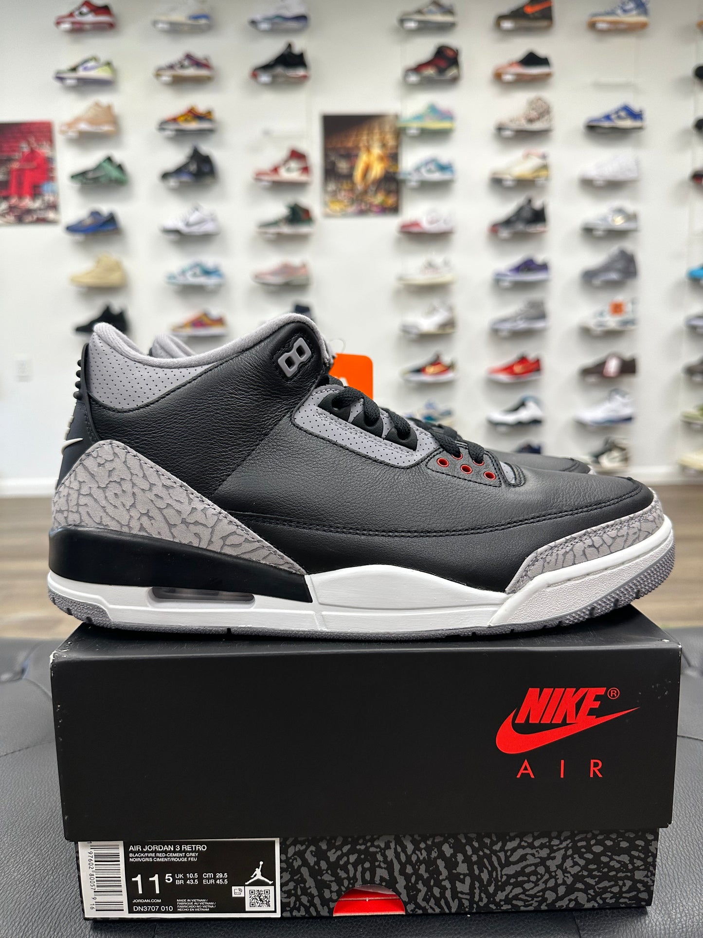 Jordan 3 Retro OG Black Cement (2024) - Size 11.5