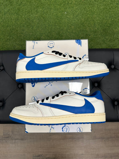 Jordan 1 Retro Low OG SP Fragment x Travis Scott Sail Military Blue - Size 12