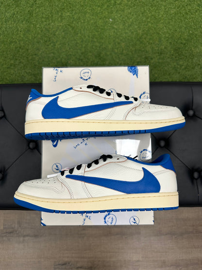 Jordan 1 Retro Low OG SP Fragment x Travis Scott Sail Military Blue - Size 12