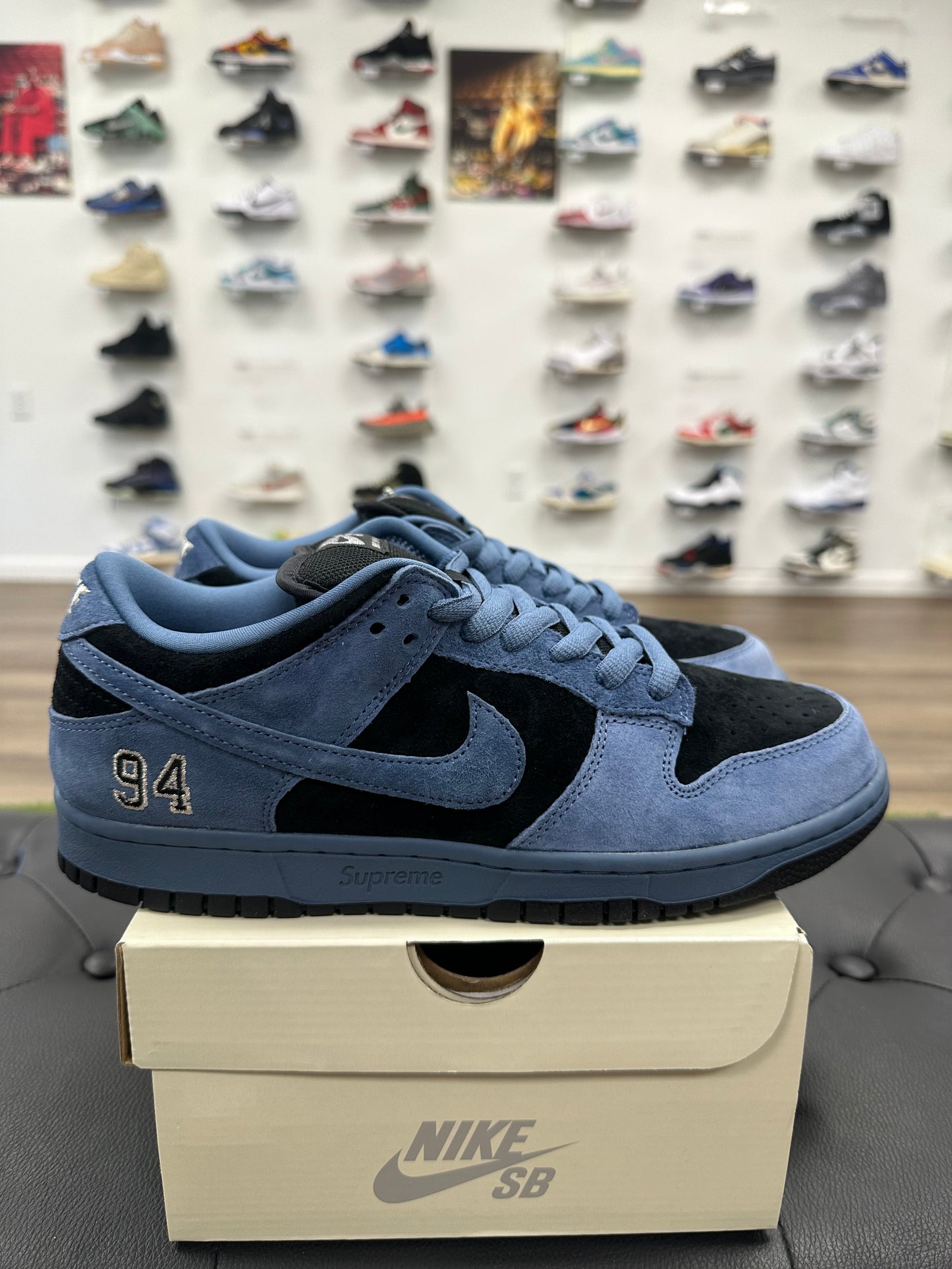 Nike SB Dunk Low Supreme 94 Ocean Fog - Size 8