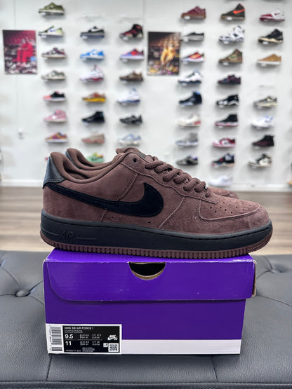 Nike SB Air Force 1 Low Light Chocolate Black - Size 9.5