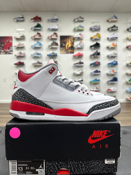 Jordan 3 Retro Fire Red (2022) - Mens (U13)