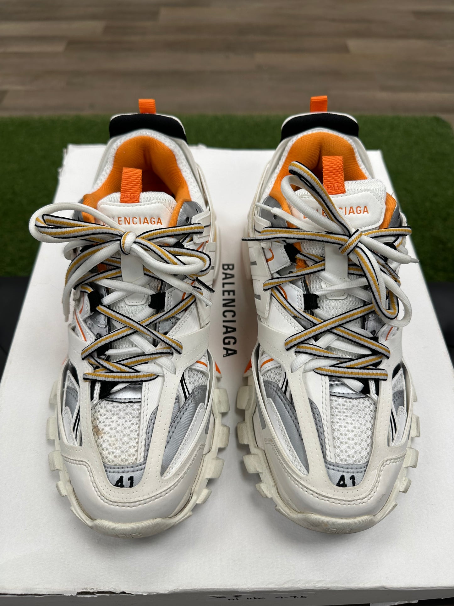 Balenciaga Track White Orange - Mens (U8)