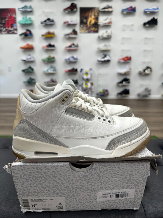Jordan 3 Retro Craft Ivory - Size 8.5 (U)