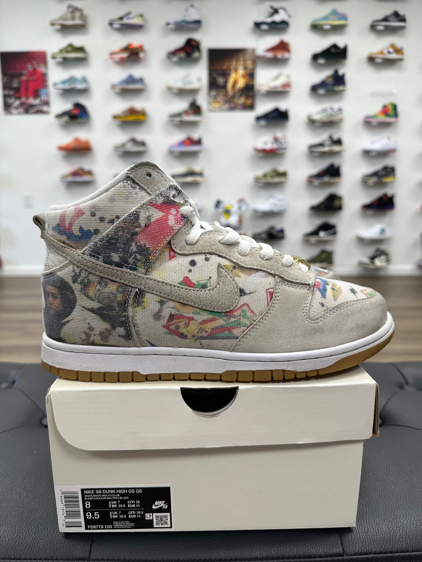 Nike SB Dunk High Supreme Rammellzee - Size 8 (U)