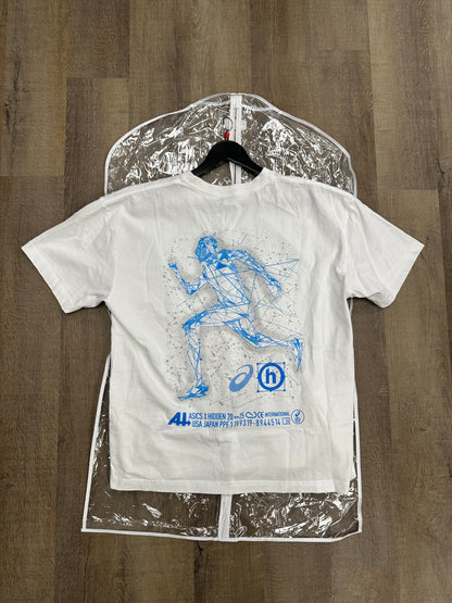 Hidden NY x ASICS Dawn Running Man Tee White - Size Large