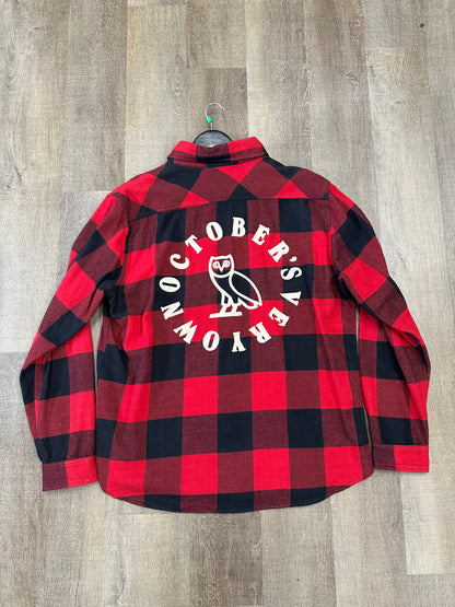 OVO Buffalo Plaid Flannel Shirt Red - Mens