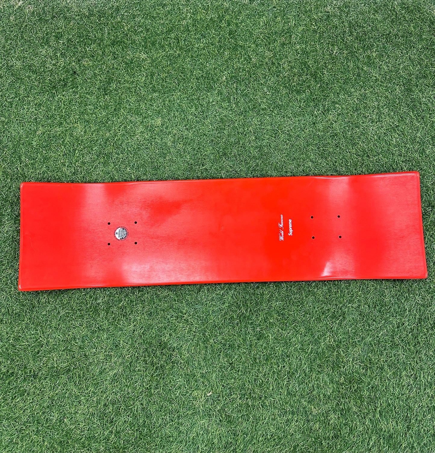 Supreme Uncut Box Logo Skateboard Deck Red