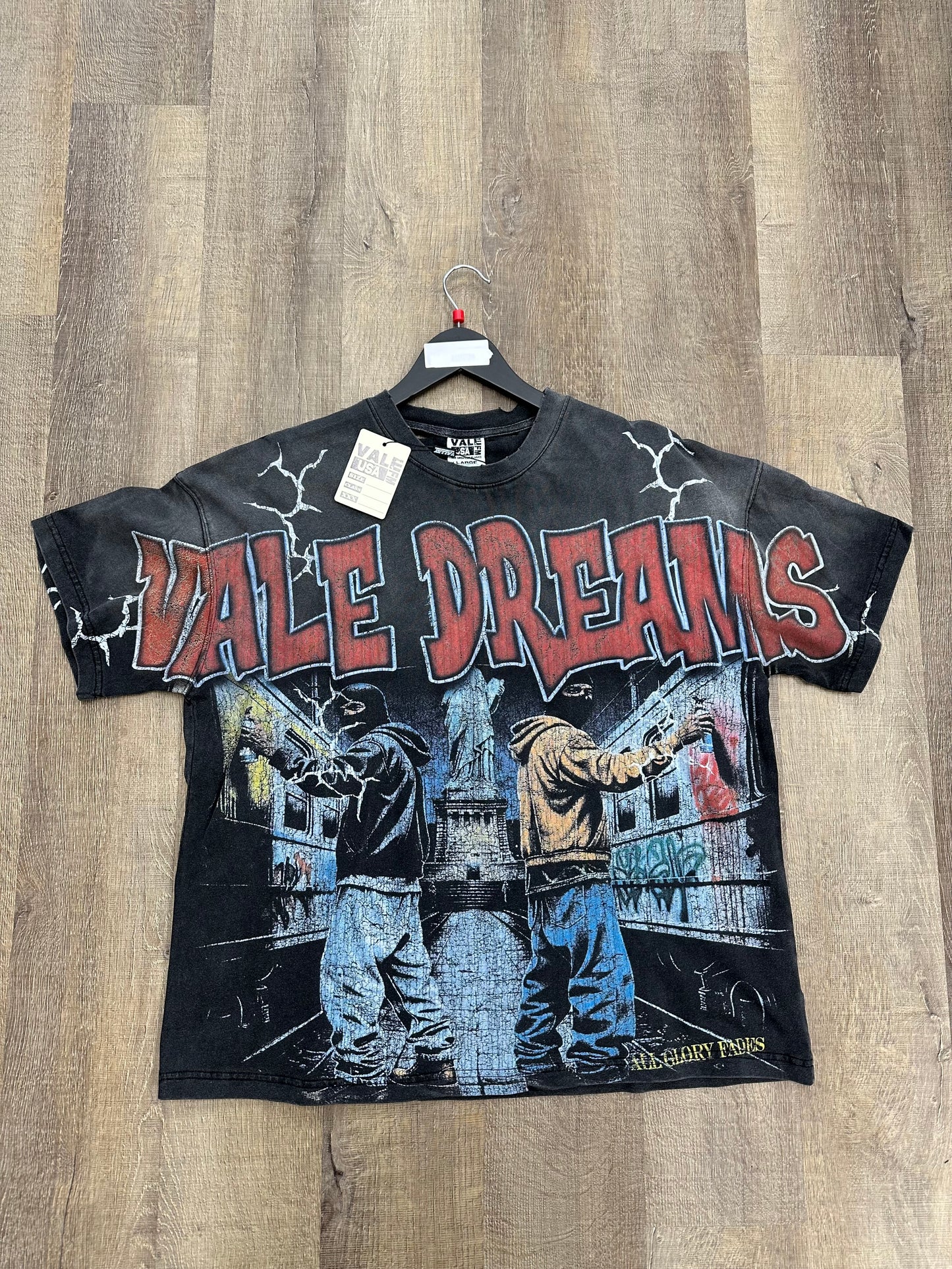 Vale Forever Tag Big Tee Black - Size Small