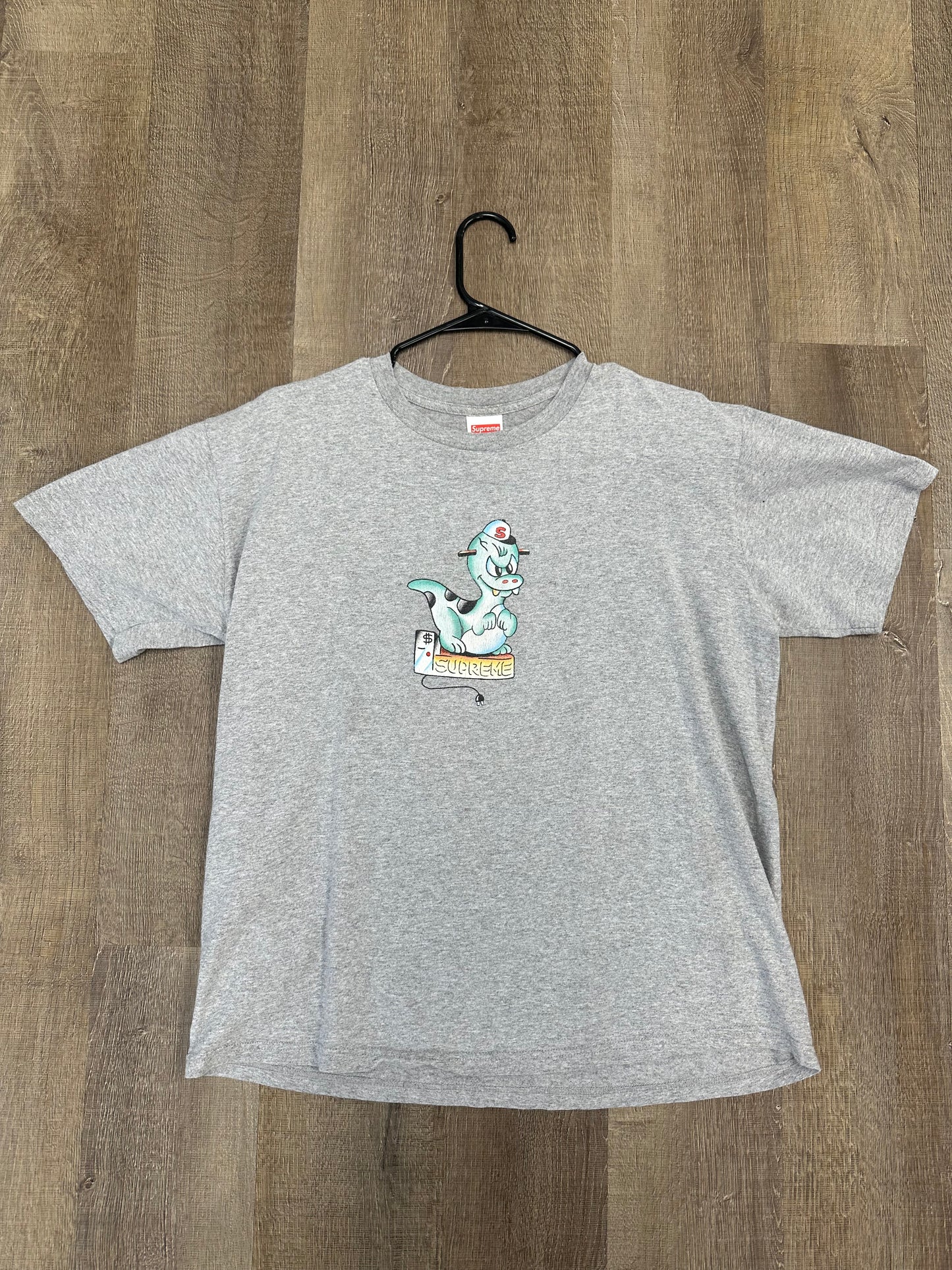 Supreme Dinosaur Tee Heather Grey - Size Medium (U)