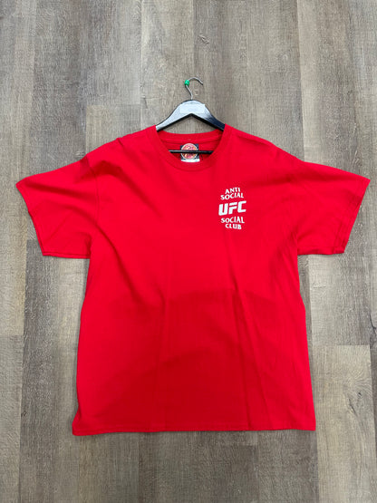 Anti Social Social Club x UFC Self-Titled Tee Red - Size XL