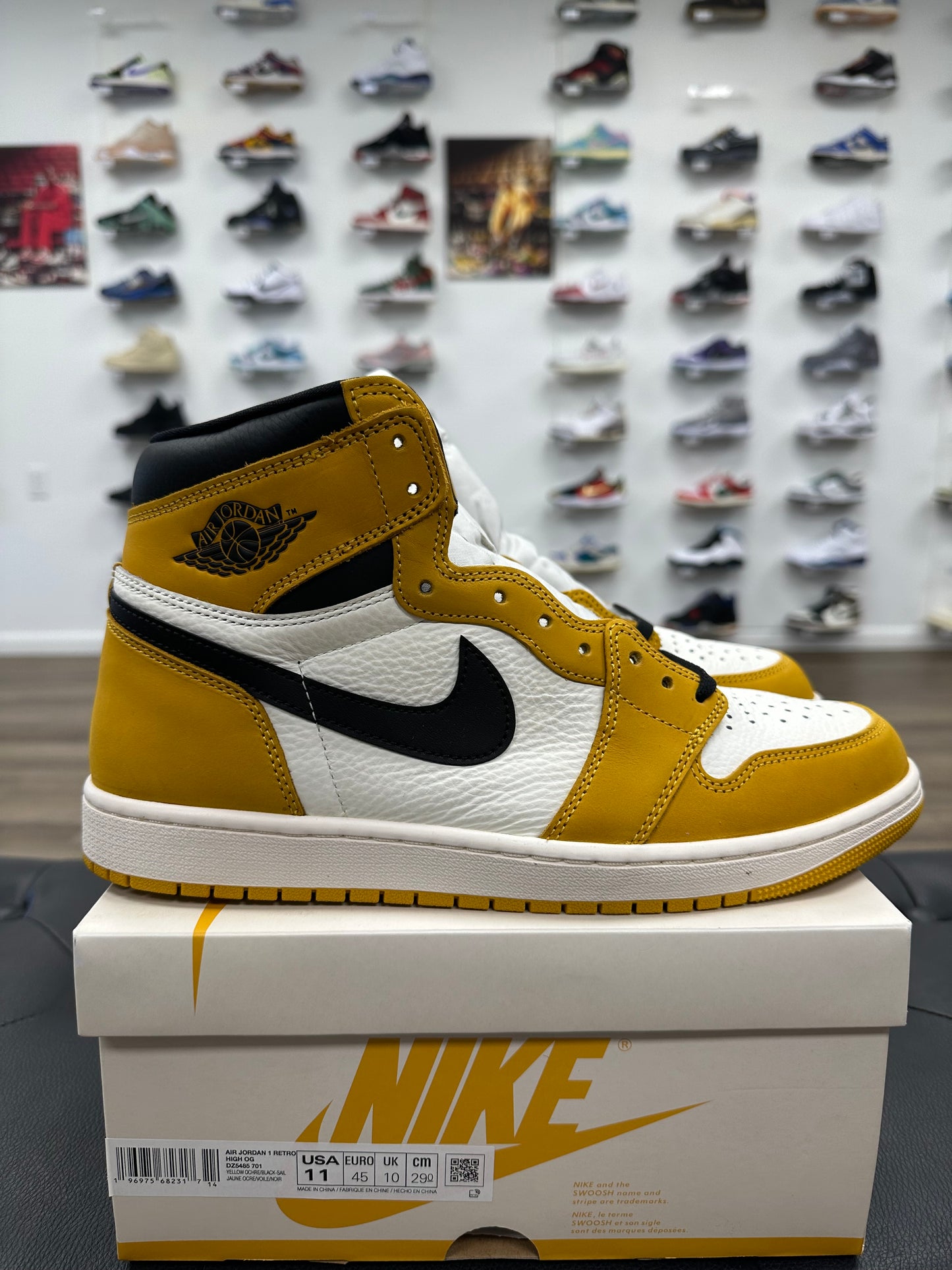 Jordan 1 Retro High OG Yellow Ochre - Size 11 (U)