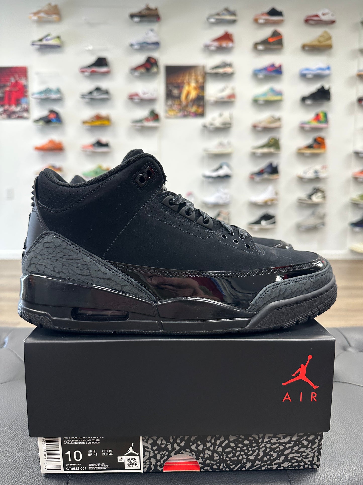 Jordan 3 Retro Black Cat (2025) - Size 10