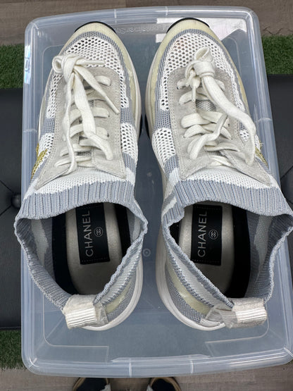 Chanel Interlocking CC Logo Sneaker (Women's) - Size 9.5W