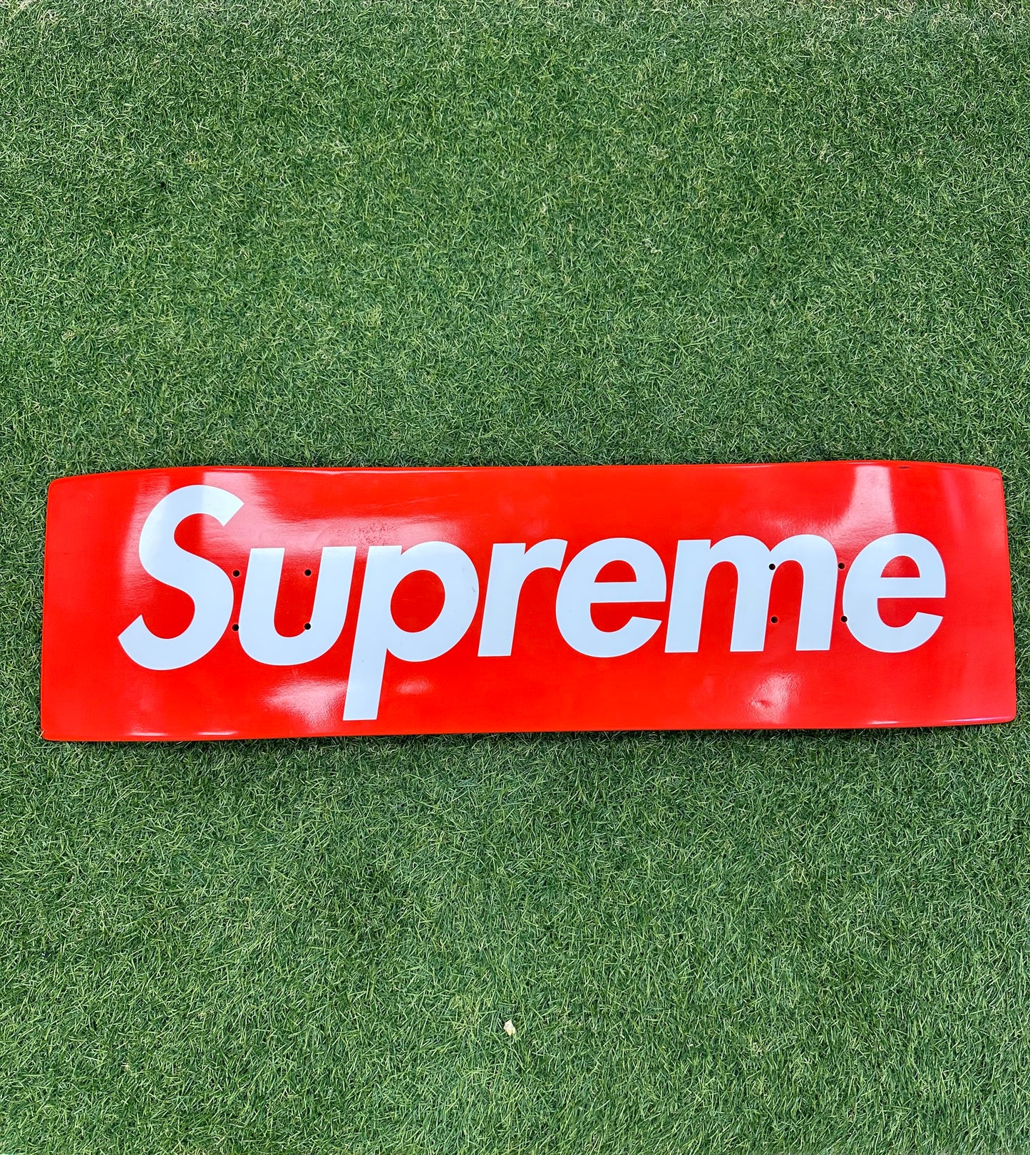 Supreme Uncut Box Logo Skateboard Deck Red